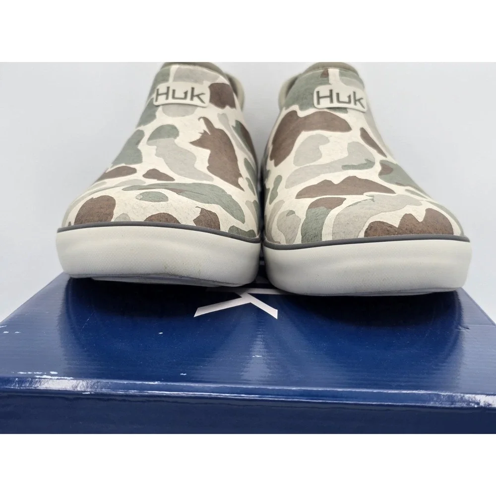 Huk Rogue Wave Shoe Low - Mens - Army Print Waterproof Shoes Fishing Sz 8 M